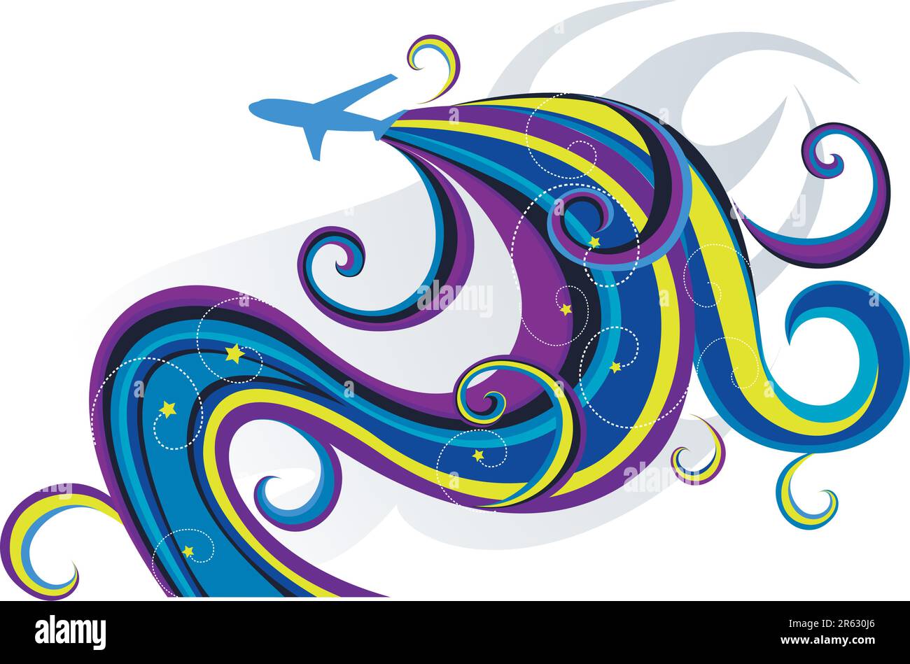 flying airplane background Stock Vector Image & Art - Alamy