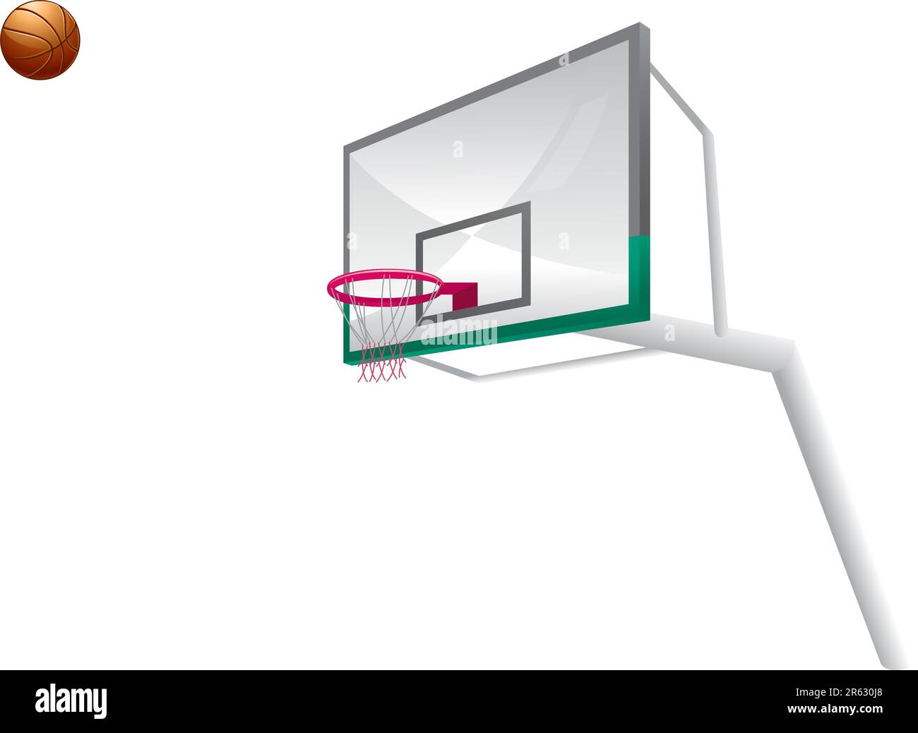 Sprot theme background,basketball with backboard. Stock Vector