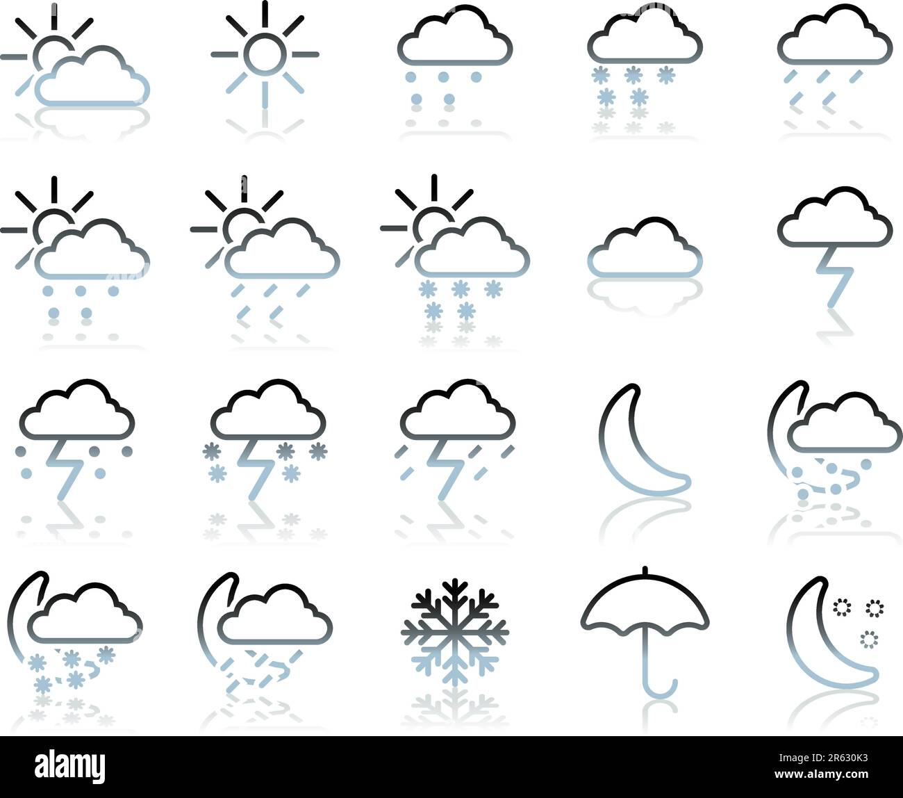weather icon set (vector illustration Stock Vector Image & Art Alamy