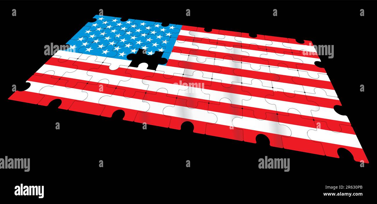 vector american flag - vector illustration Stock Vector Image & Art - Alamy
