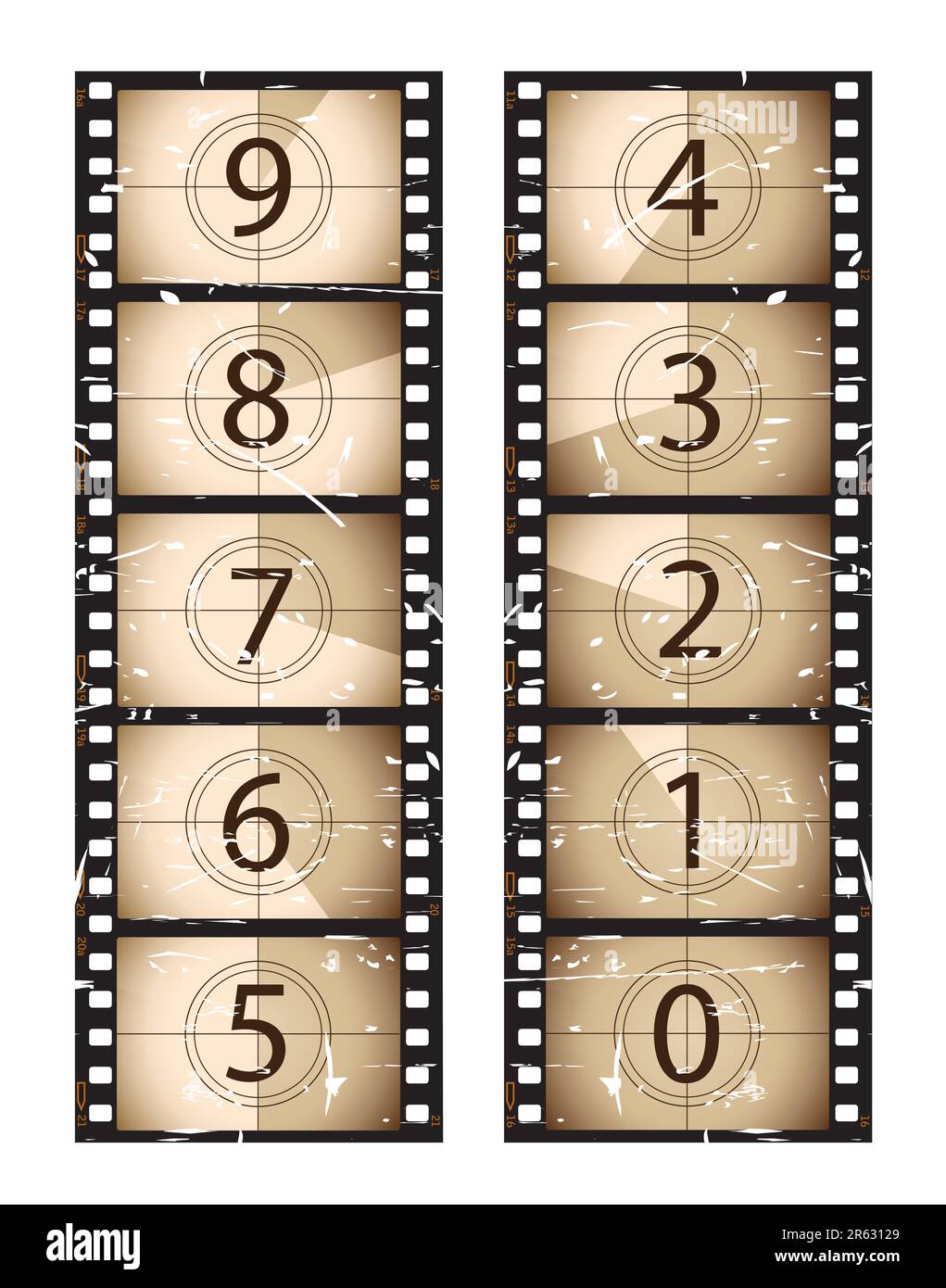Old movie countdown film Cut Out Stock Images & Pictures - Page 2