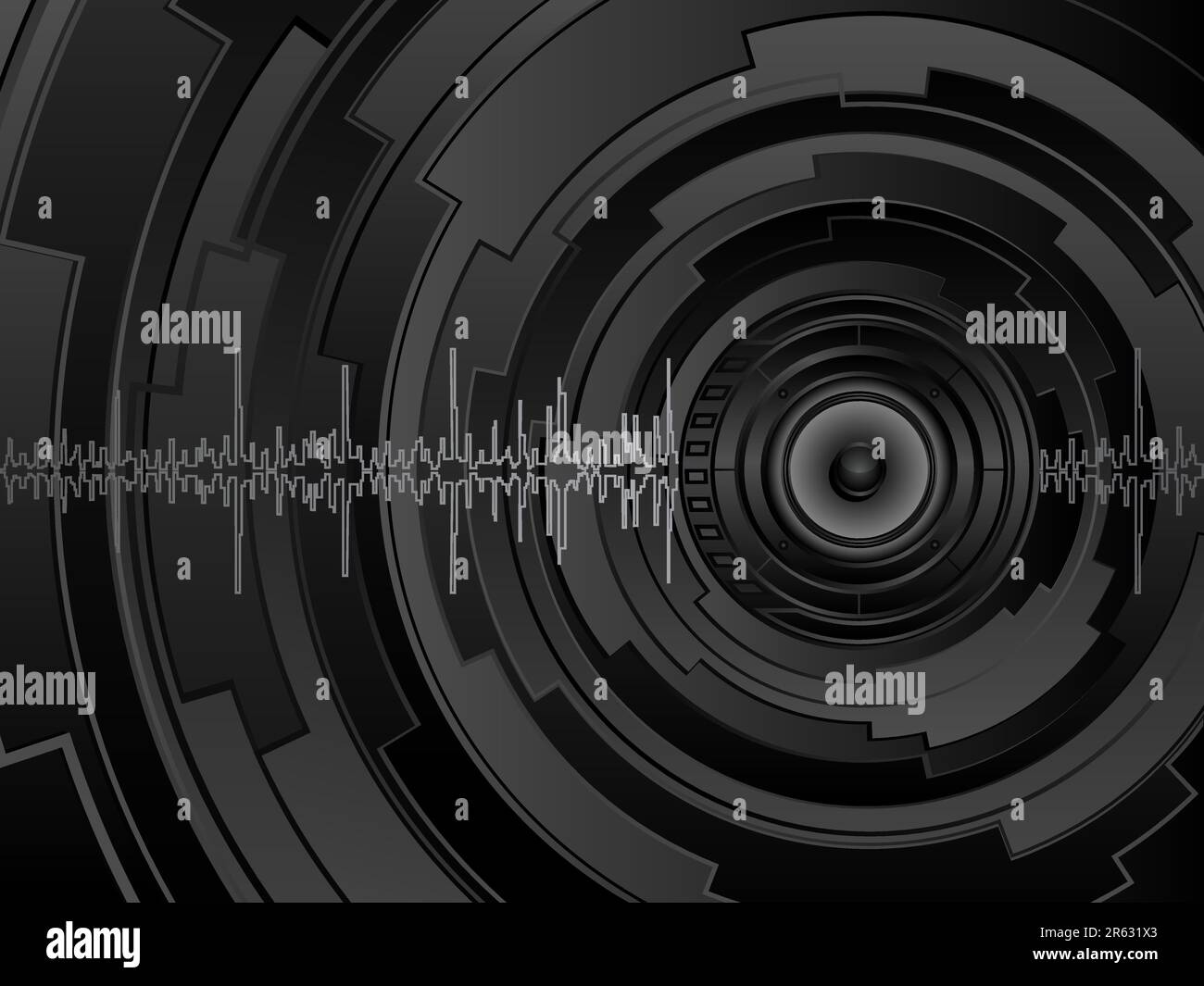 Futuristic technology illustration Black and White Stock Photos ...