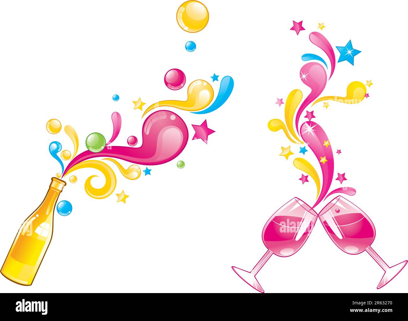 Funky bottle and glass pattern design Stock Vector Image & Art - Alamy