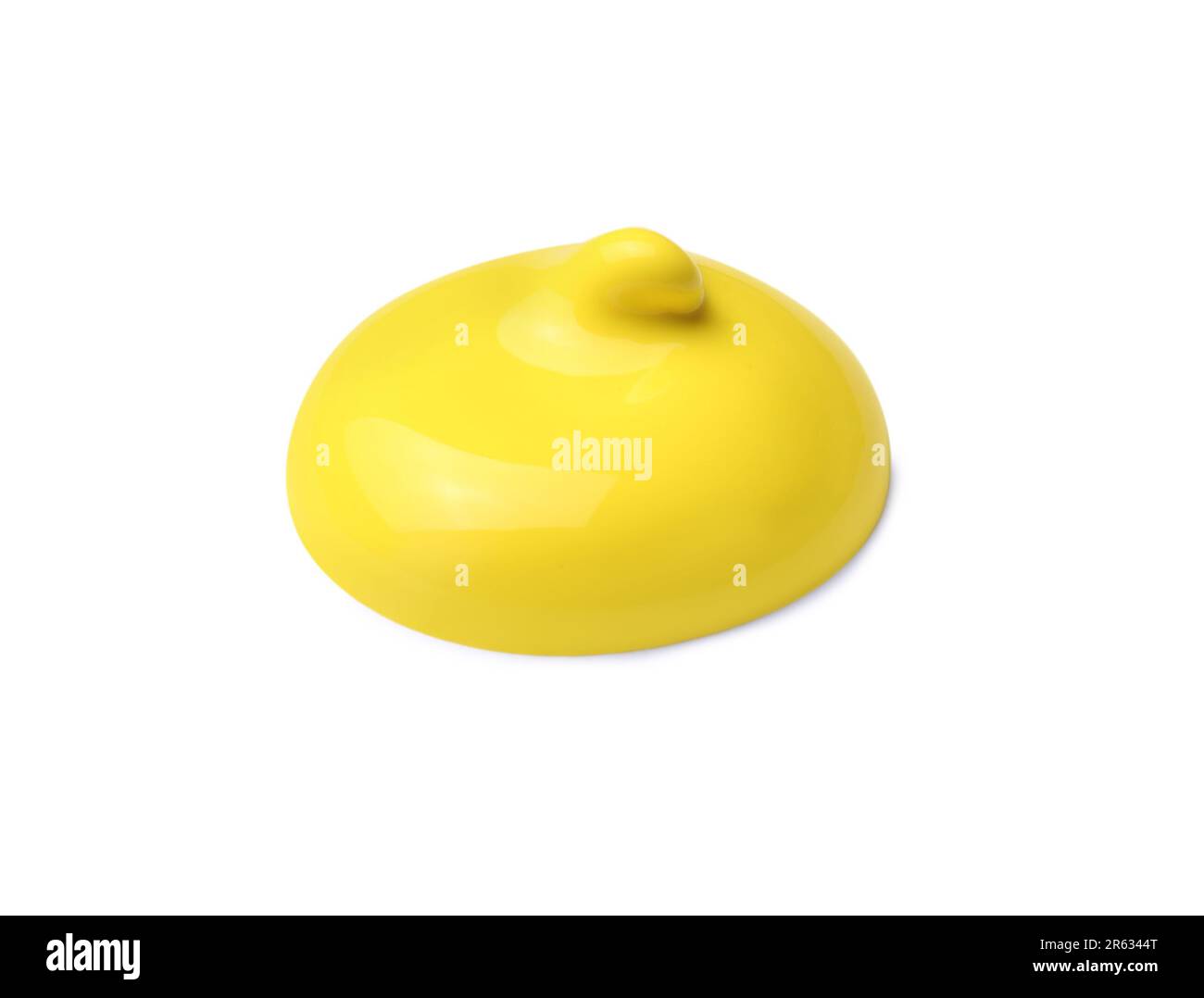 Sample of yellow paint on white background Stock Photo - Alamy