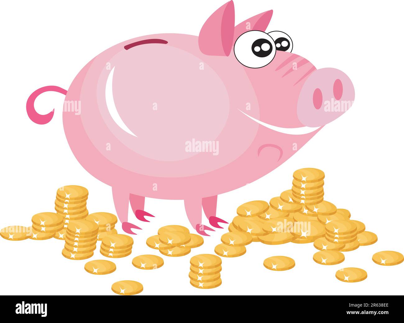vector illustration of a piggy bank Stock Vector Image & Art - Alamy