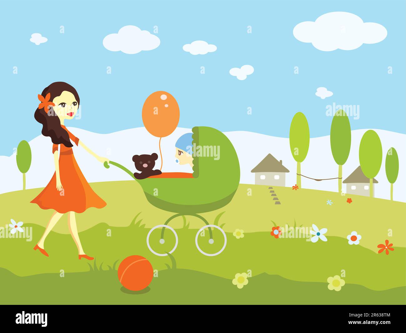 Young families country Stock Vector Images Alamy