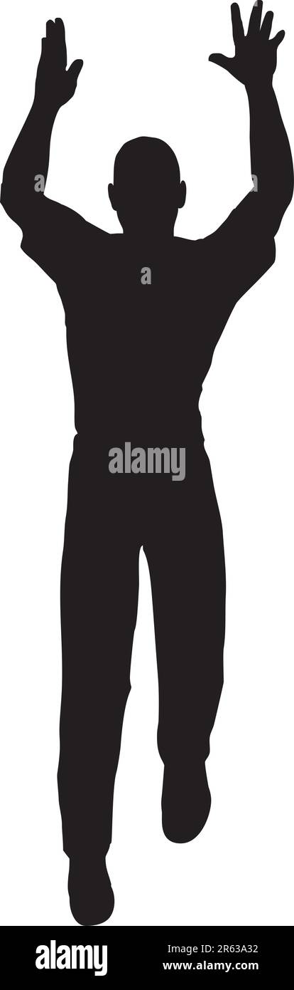 isolated human silhouette on white background Stock Vector Image & Art ...
