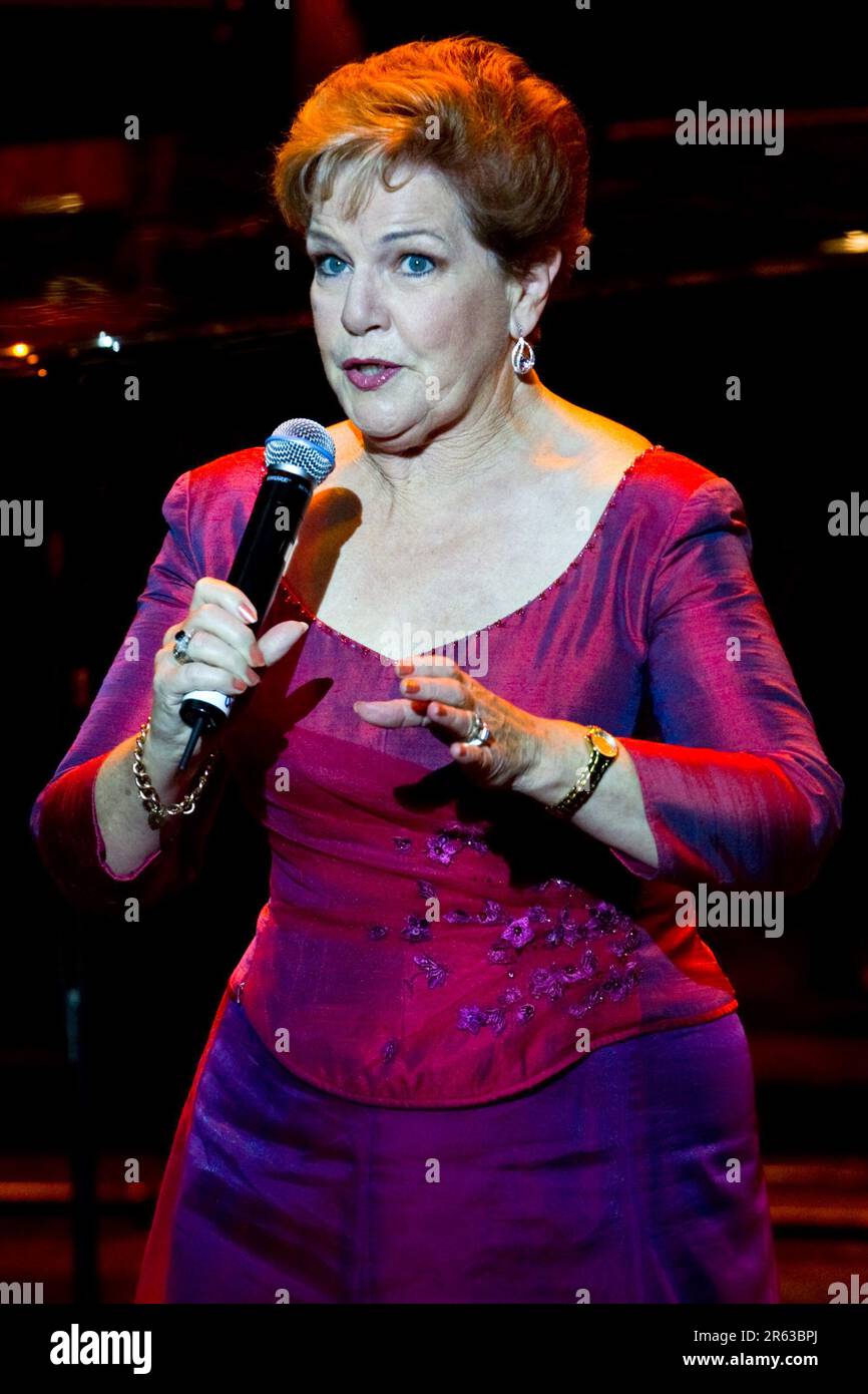 Dame Malvina Major appearing in the fundraising concert, To Christchurch with Love, Bruce Mason Centre, Auckland, New Zealand, Stock Photo