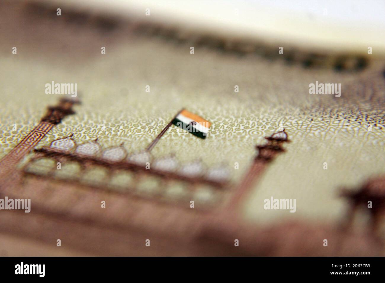 Close up Five Hundred Indian Currency. Stock Photo