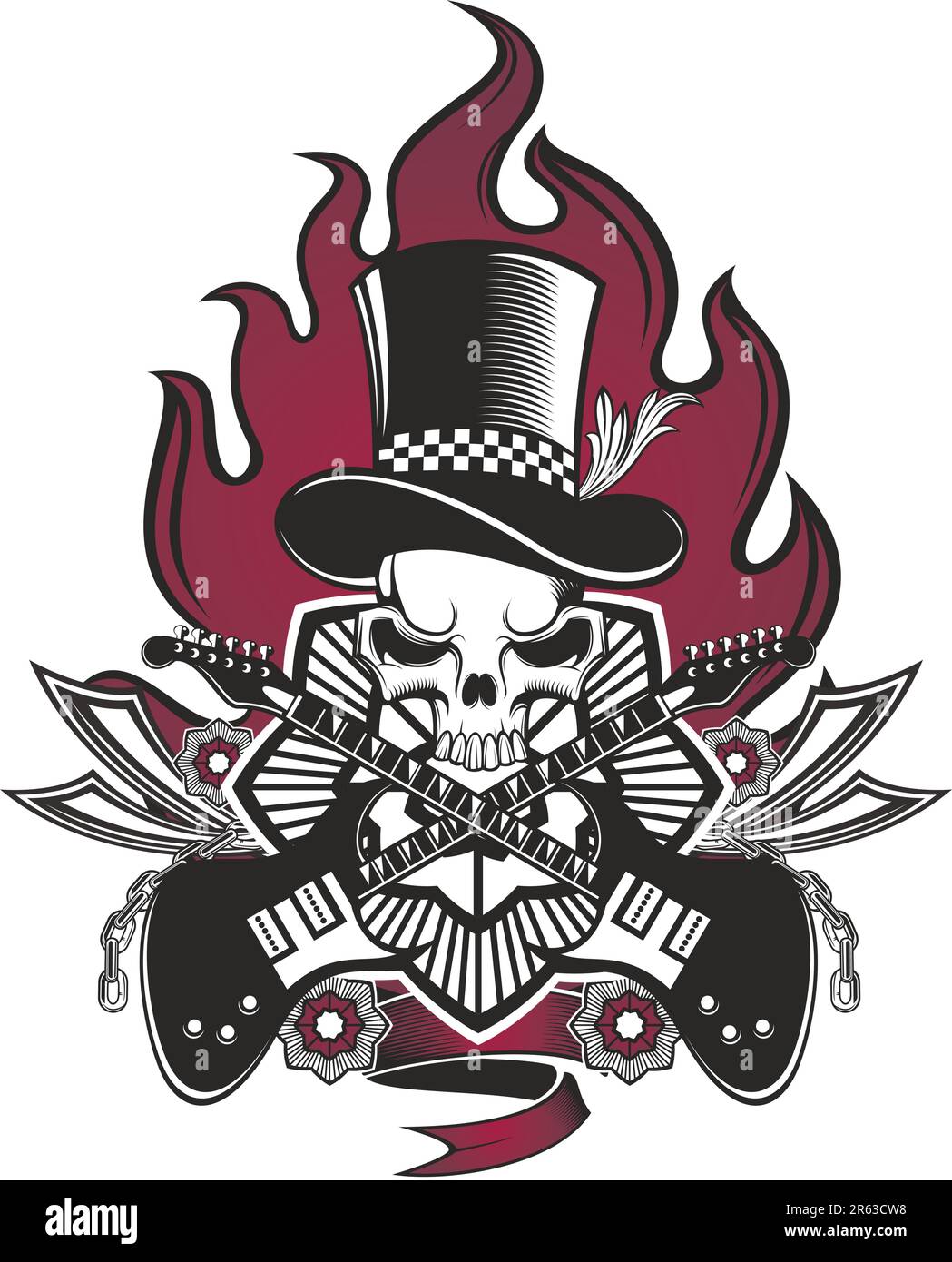 Fashion skull shield pattern design Stock Vector Image & Art - Alamy