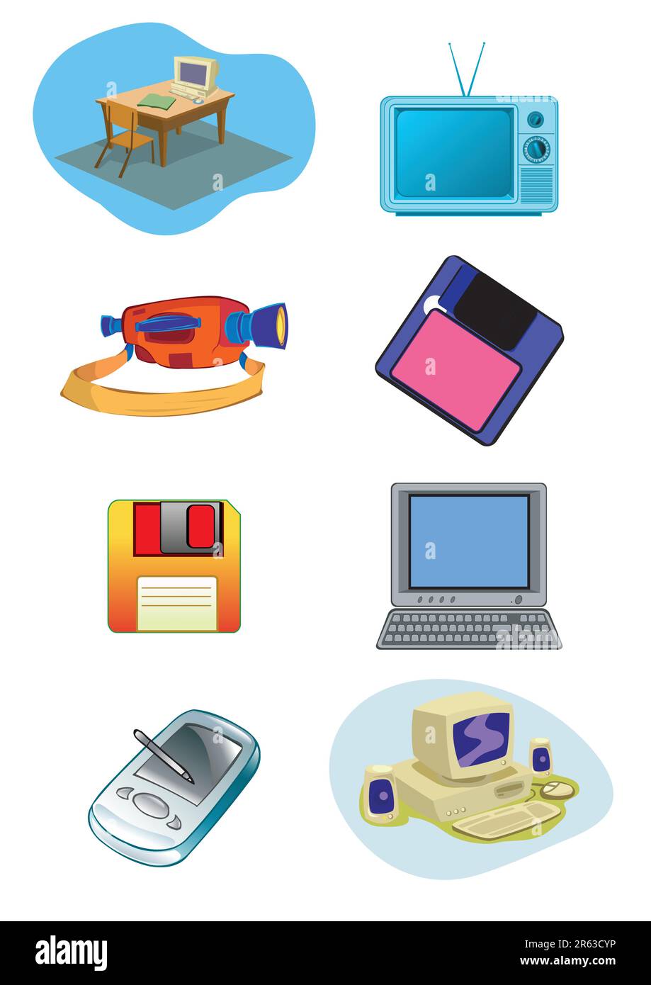 Electrical and Computer Equipment Illustration in Vector Stock Vector