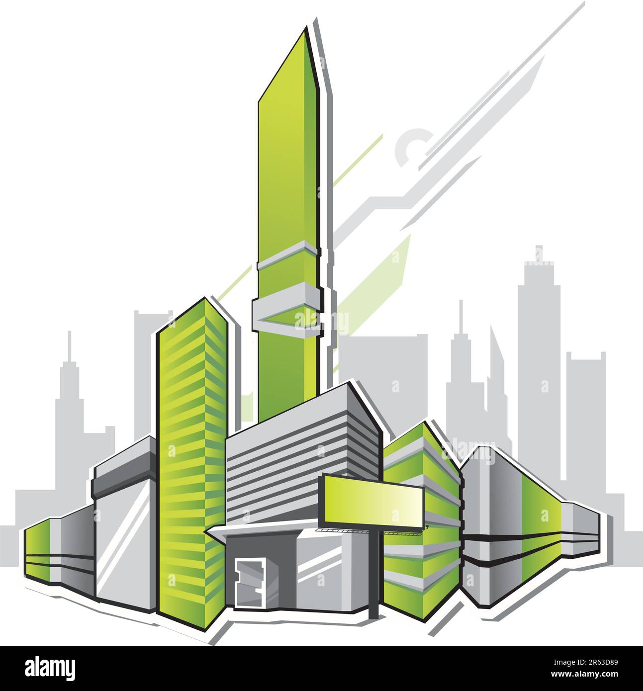 Urban road traffic modern buildings Stock Vector Images - Alamy