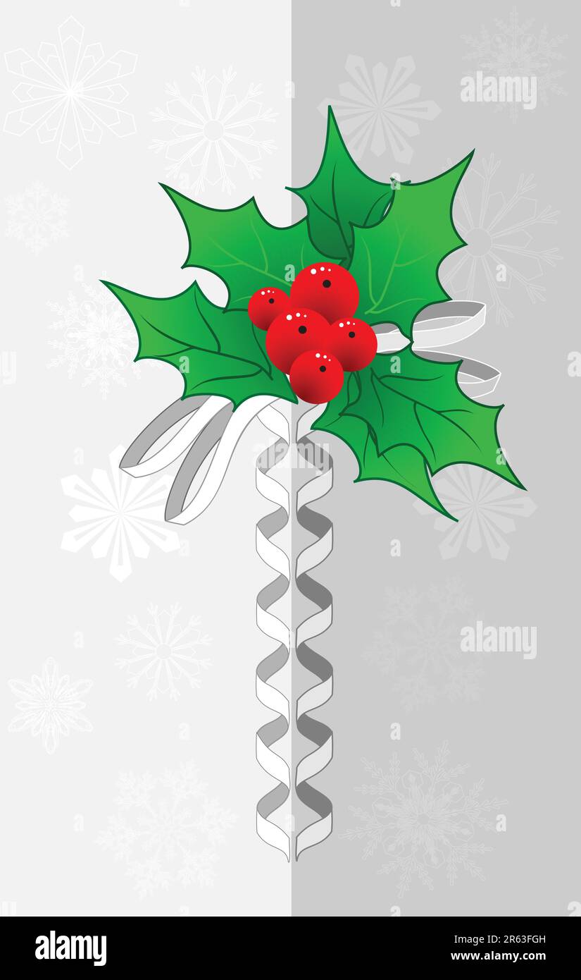 Christmas background with holly berry Stock Vector Image & Art - Alamy