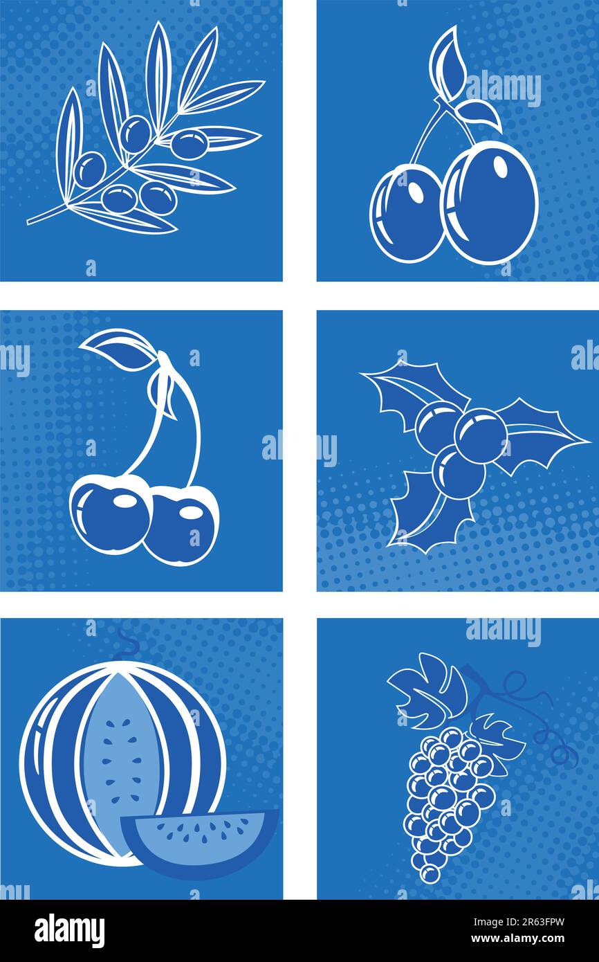 set of fruit vector Stock Vector Image & Art - Alamy