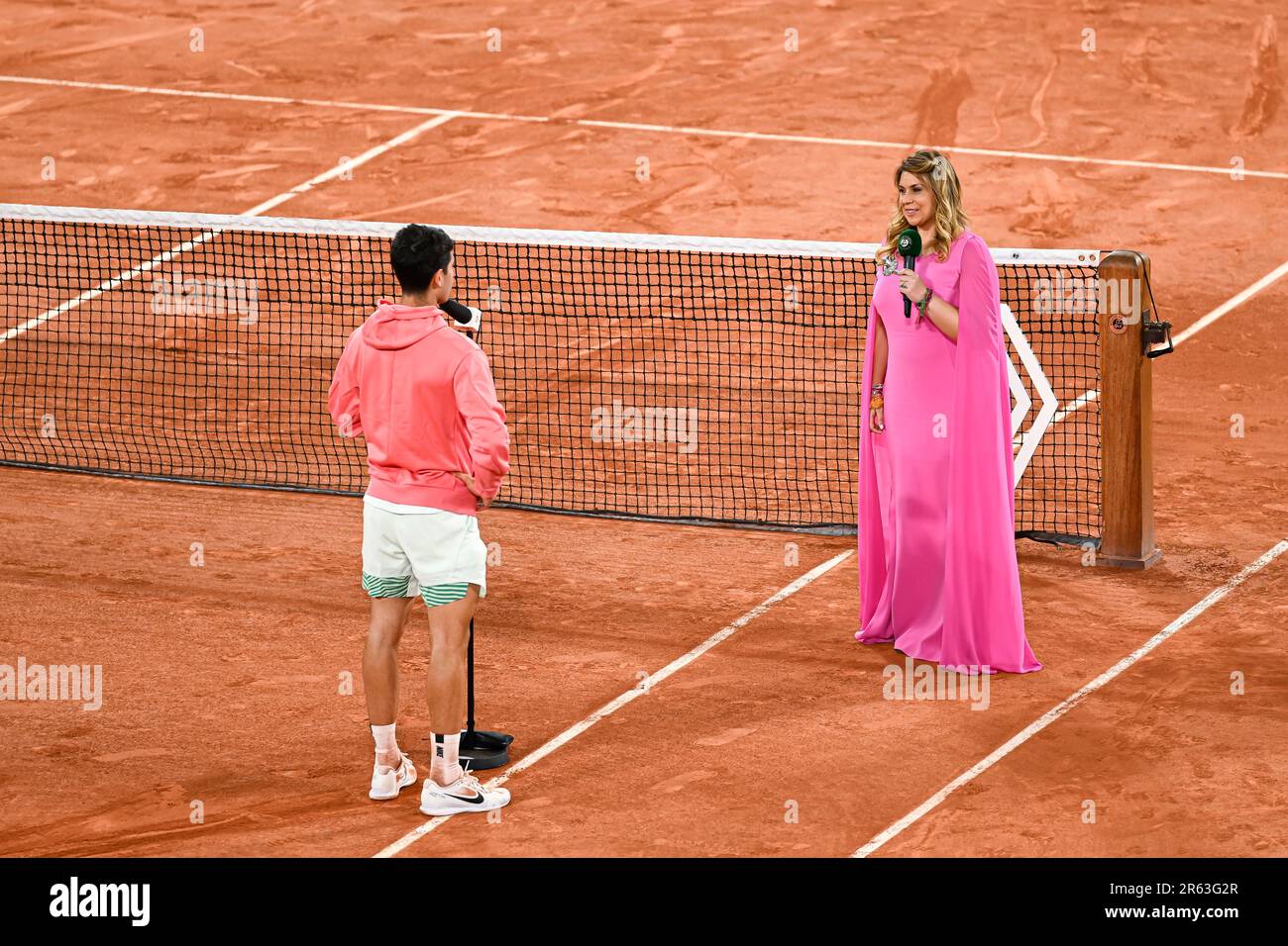 Paris, France. 06th June, 2023. Marion Bartoli during the French Open, Grand Slam tennis Paris, France. 06th June, 2023. Marion Bartoli during the French Open, Grand Slam tennis