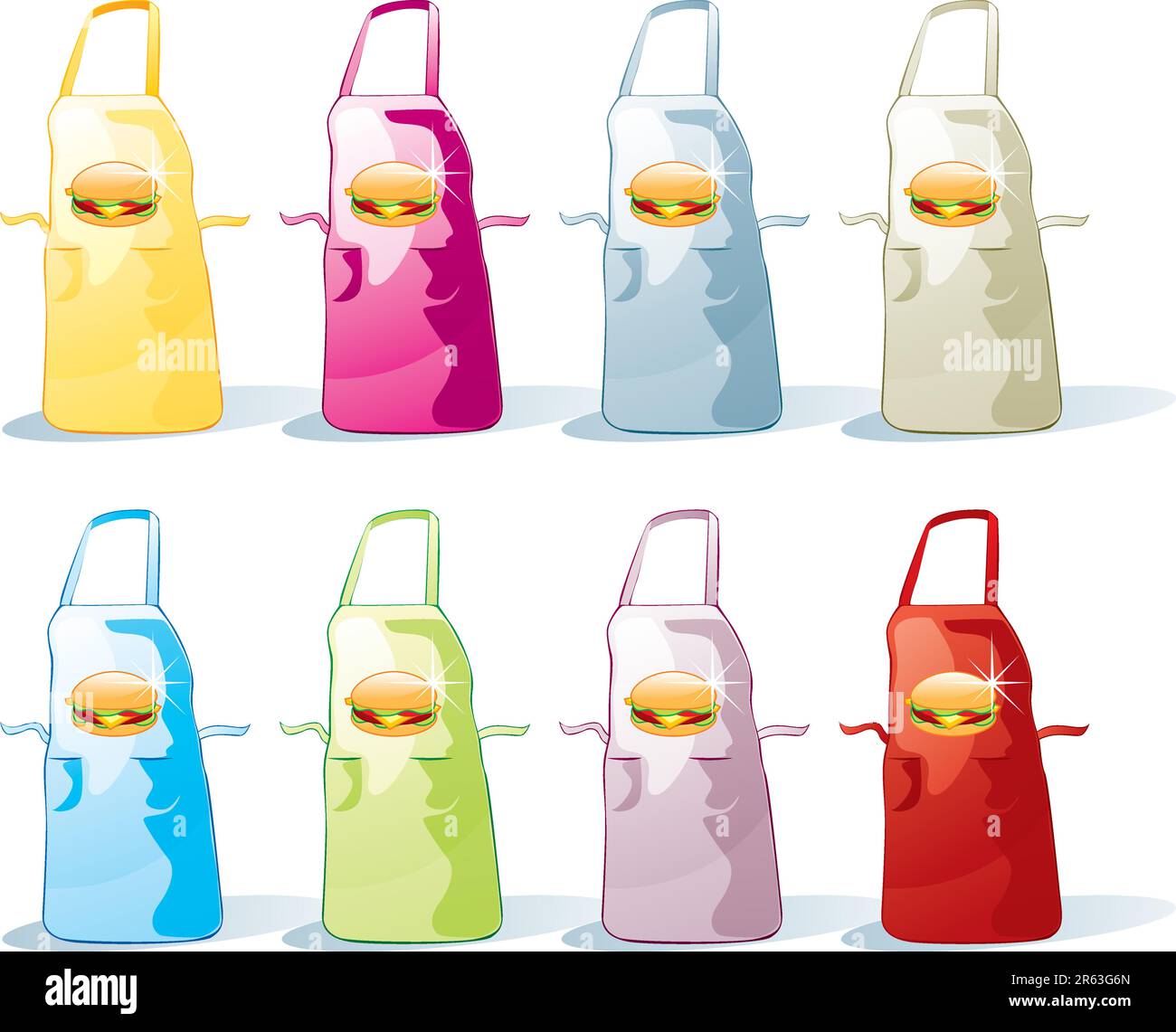 fully editable vector illustration of isolated apron set Stock Vector ...