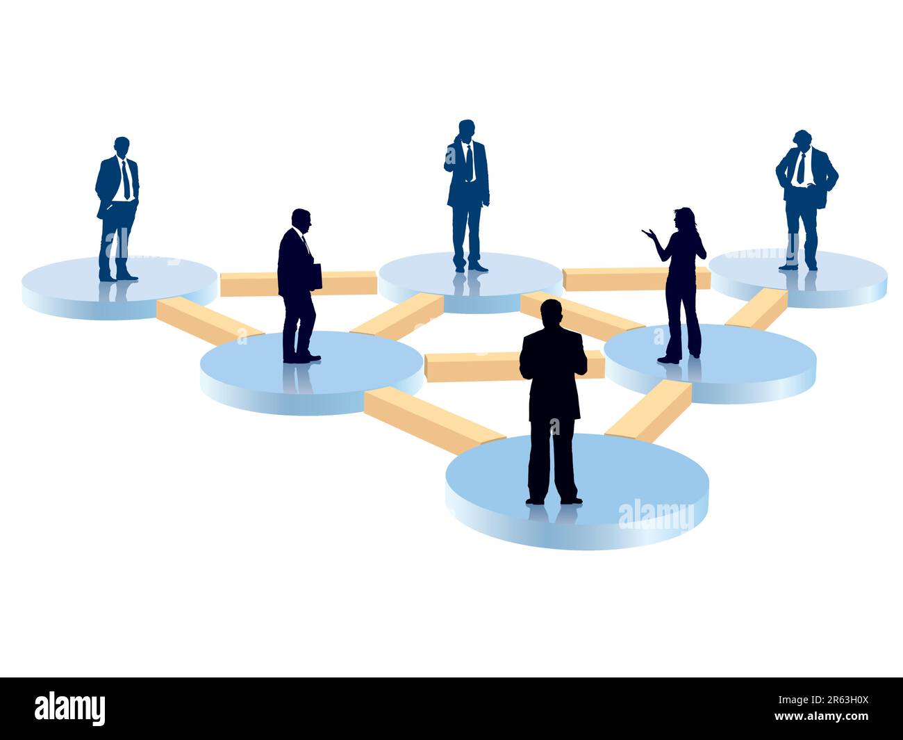 People in the organization chart, conceptual business illustration. Stock Vector