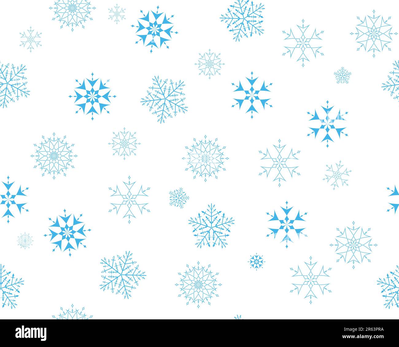 seamless vector snowflakes background in different shapes Stock Vector ...
