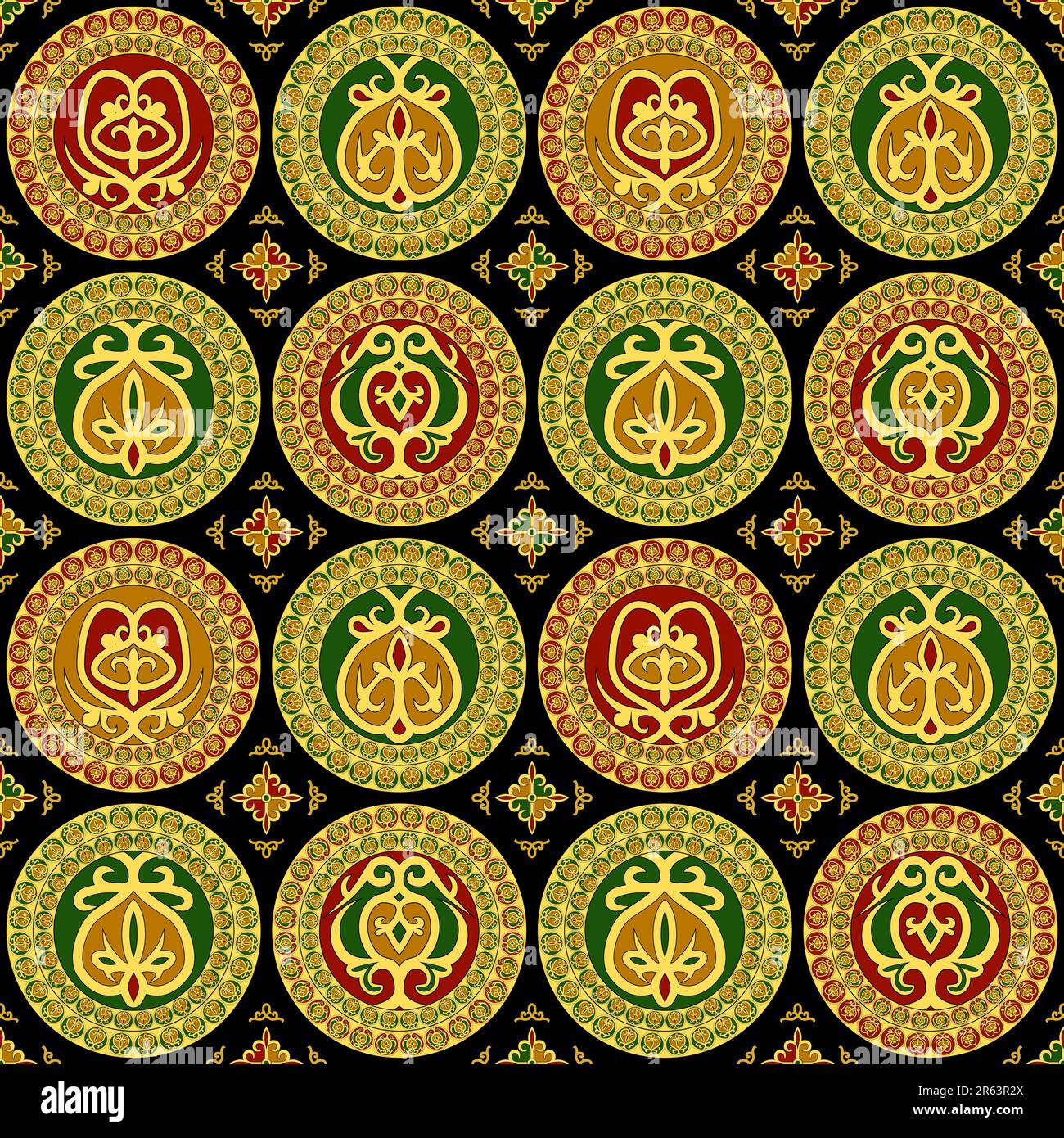 Eastern christian seamless ornament. Vector illustration (AI8 eps file) Stock Vector