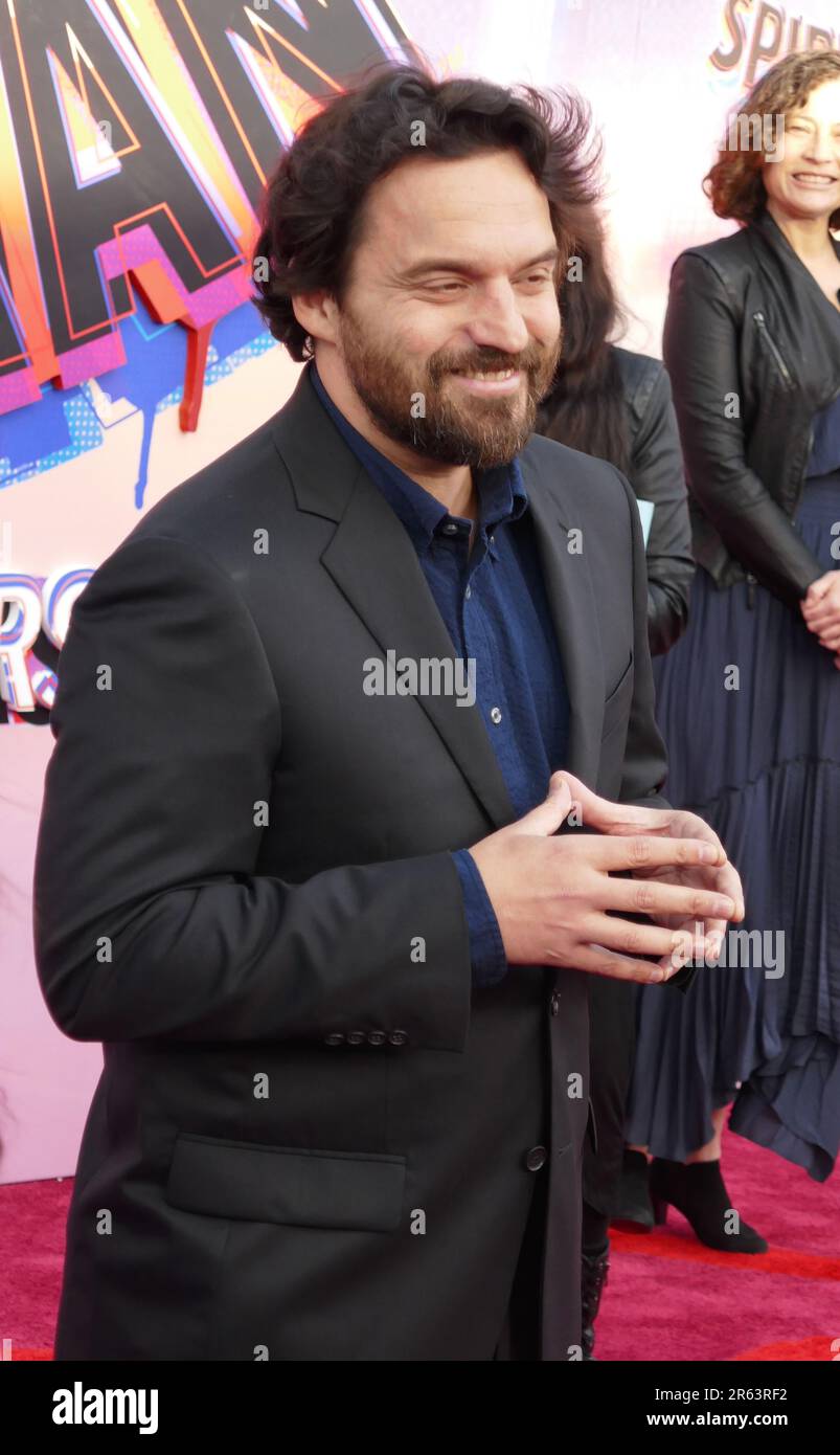 Los Angeles, California, USA 30th May 2023 Actor Jake Johnson attends Sony Pictures Presents The World Premiere of Spider-Man Across The Spider-Verse at Regency Village Theatre on May 30, 2023 in Los Angeles, California, USA. Photo by Barry King/Alamy Stock Photo Stock Photo