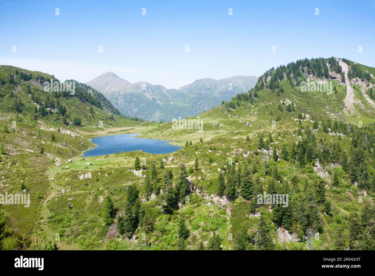 Lagorai mountain range landscape, italian Alps. Summer mountain panorama Stock Photo
