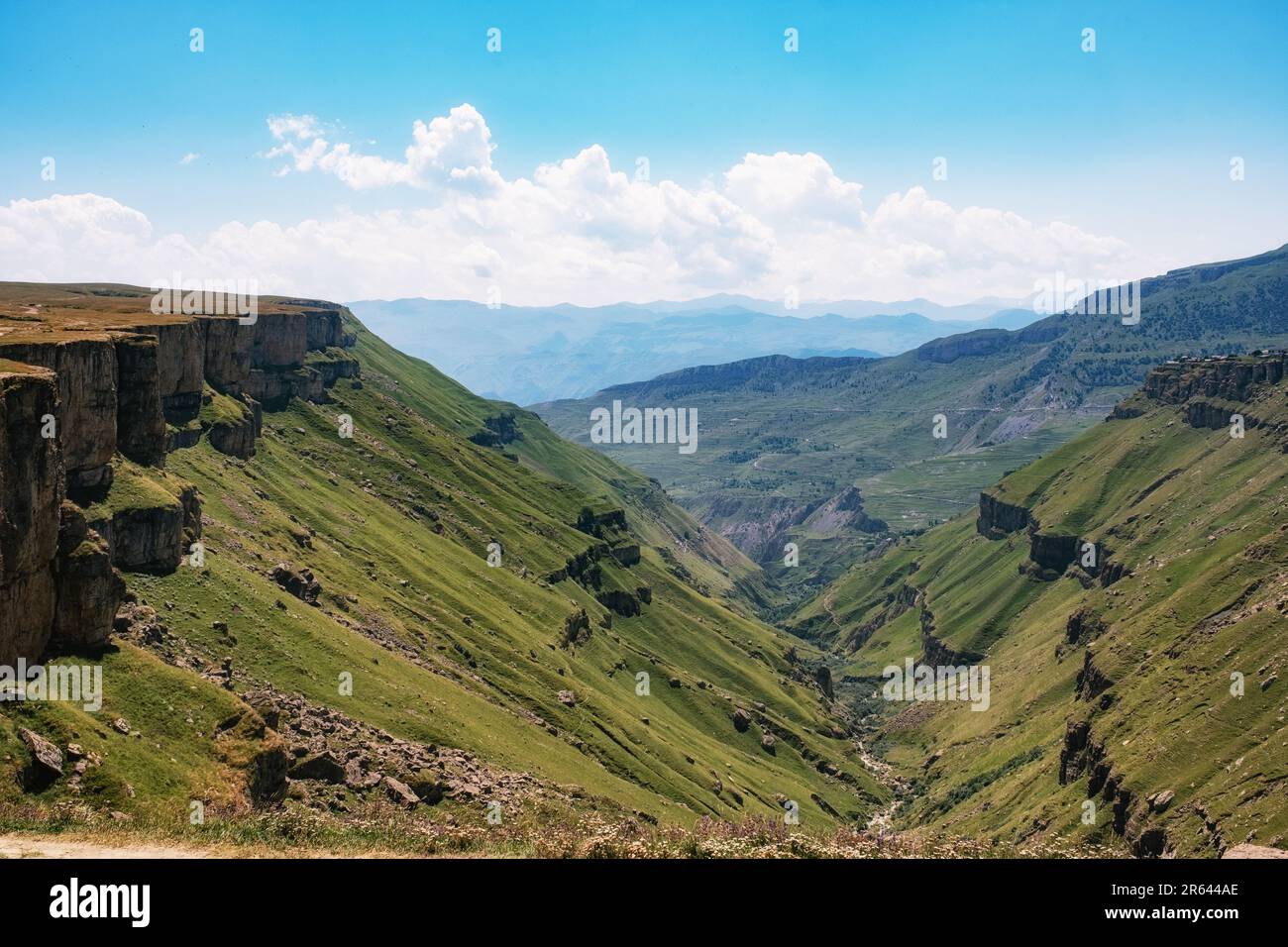 Khunzakh plateau in Dagestan Republic Stock Photo