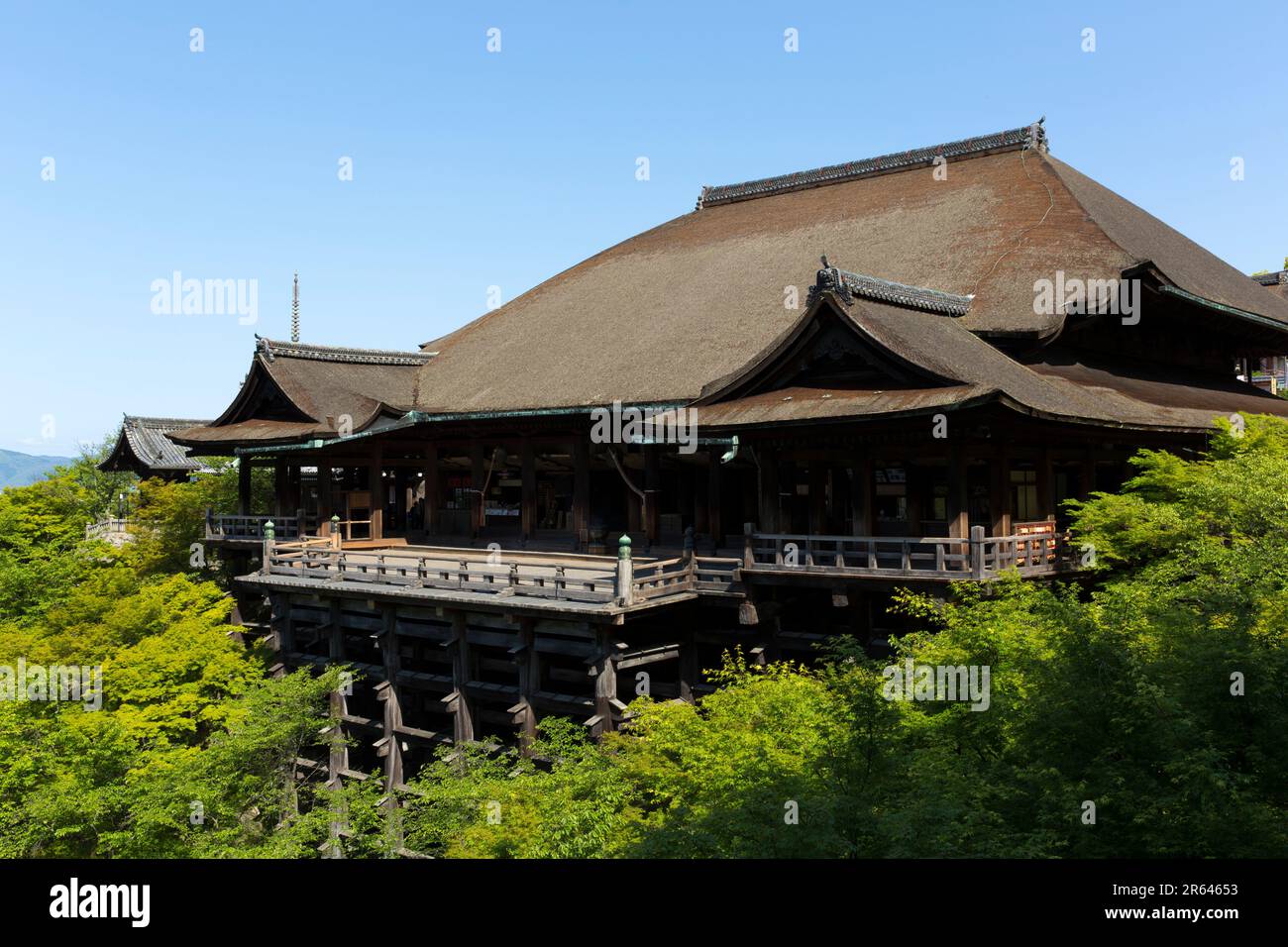 Unoccupied Kiyomizu Temple main hall Stock Photo