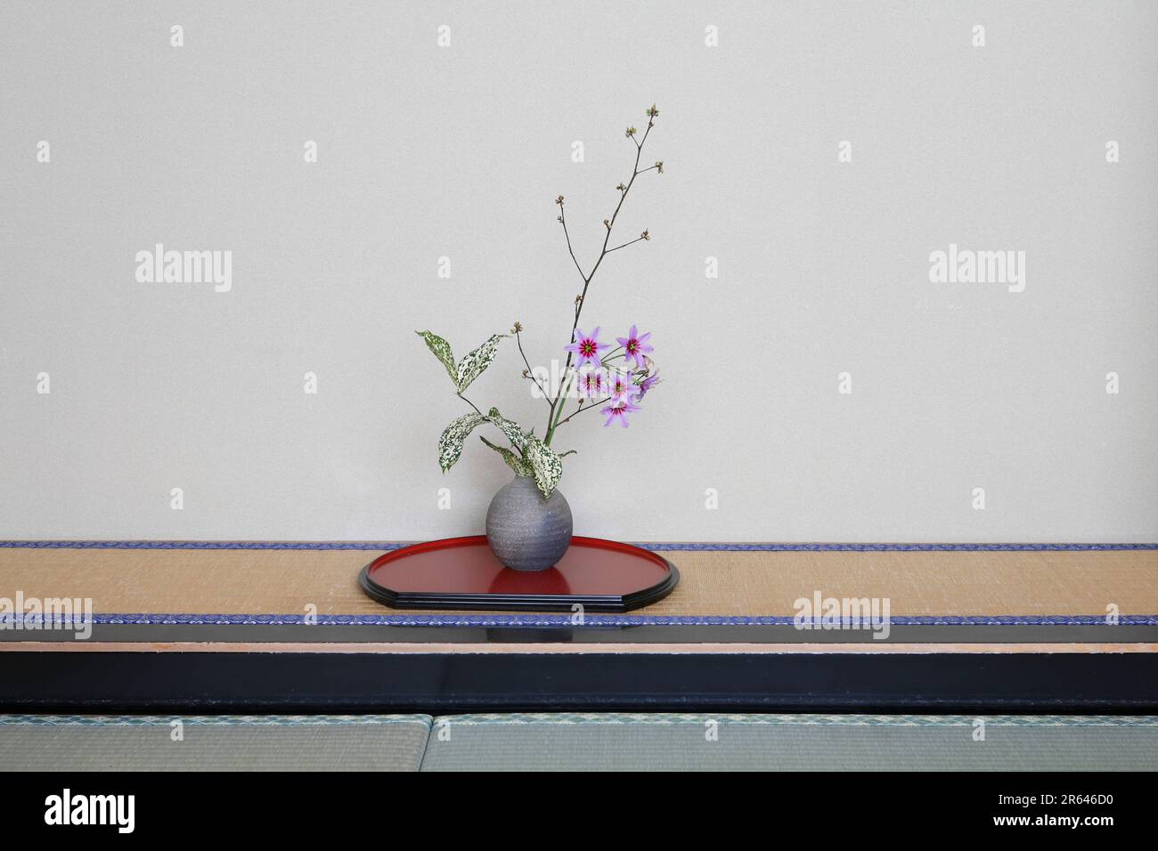 Flower arrangement in an alcove Stock Photo