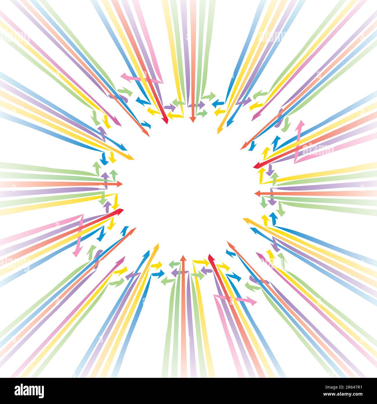 Multicolored dot background vector arrows illustration Stock Vector