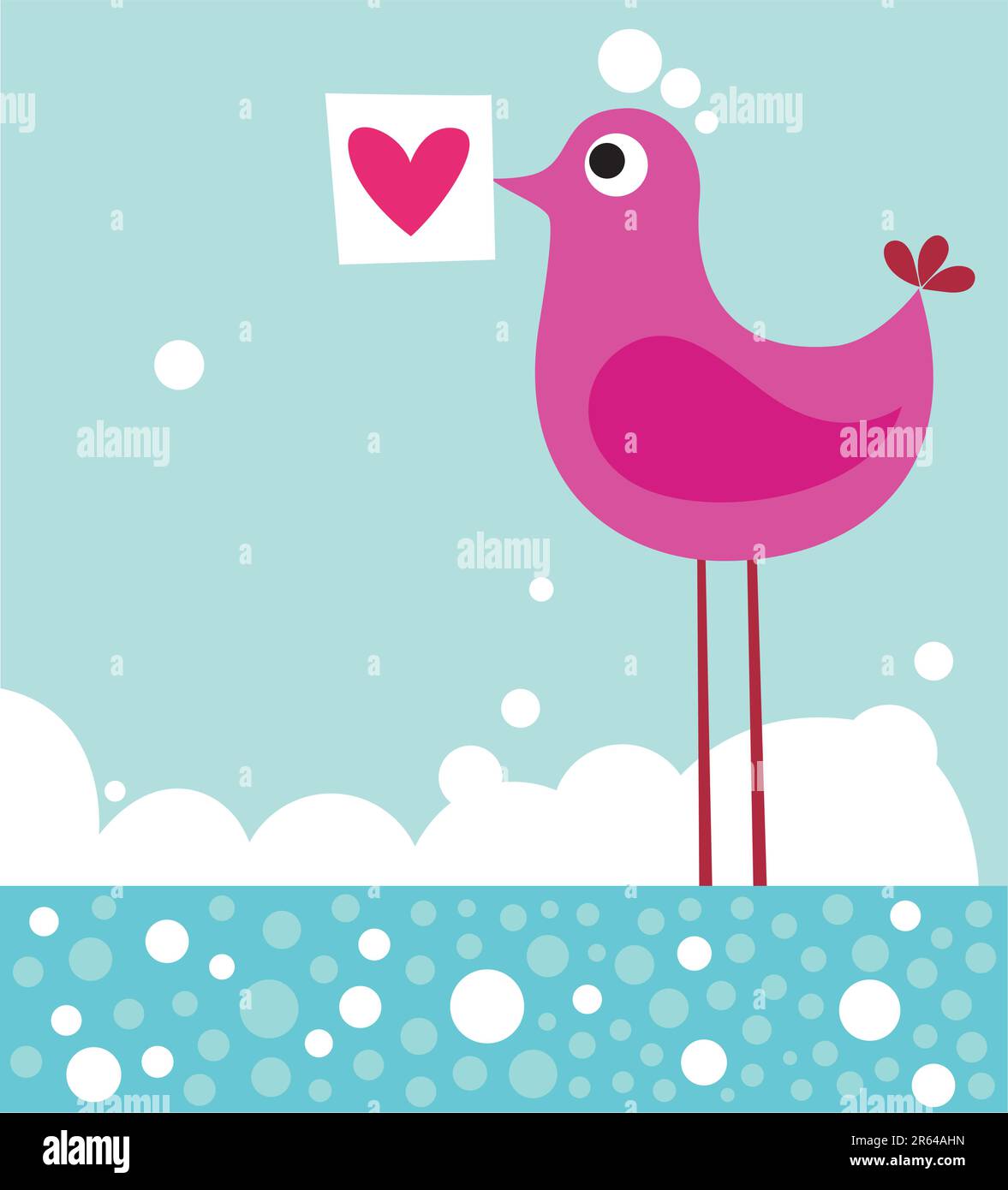 vector illustration of a cute valentine card Stock Vector Image & Art ...