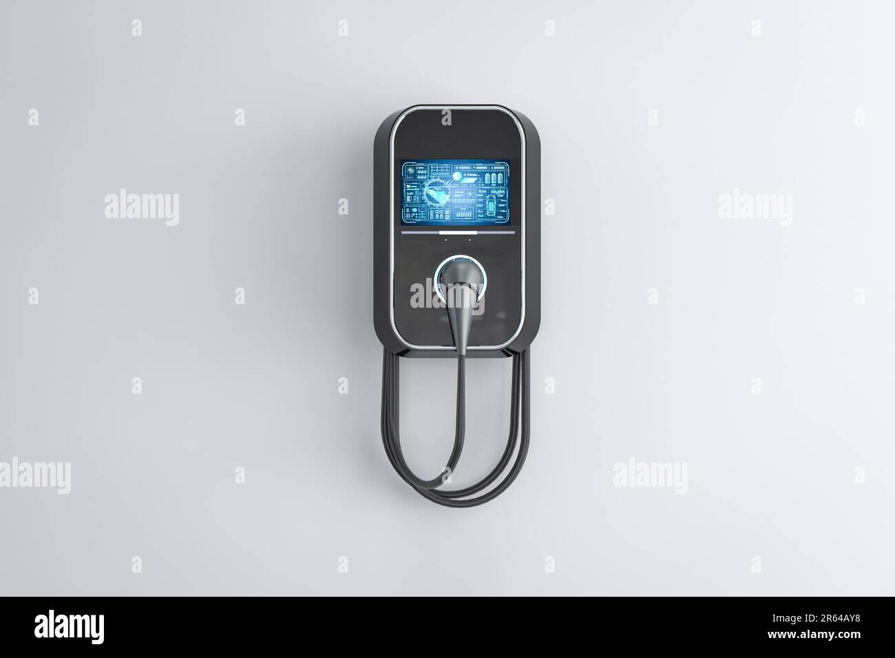 3d rendering ev charging station or electric vehicle recharging station ...