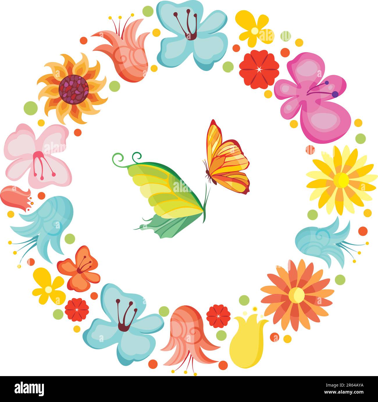 vector illustration of a flower card Stock Vector Image & Art - Alamy