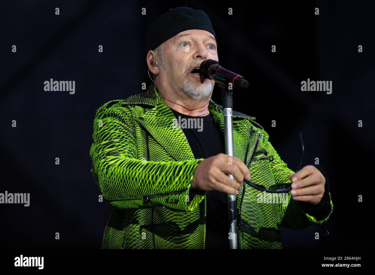 Vasco Rossi performs yesterday for the first gig of the tour 2023 in ...