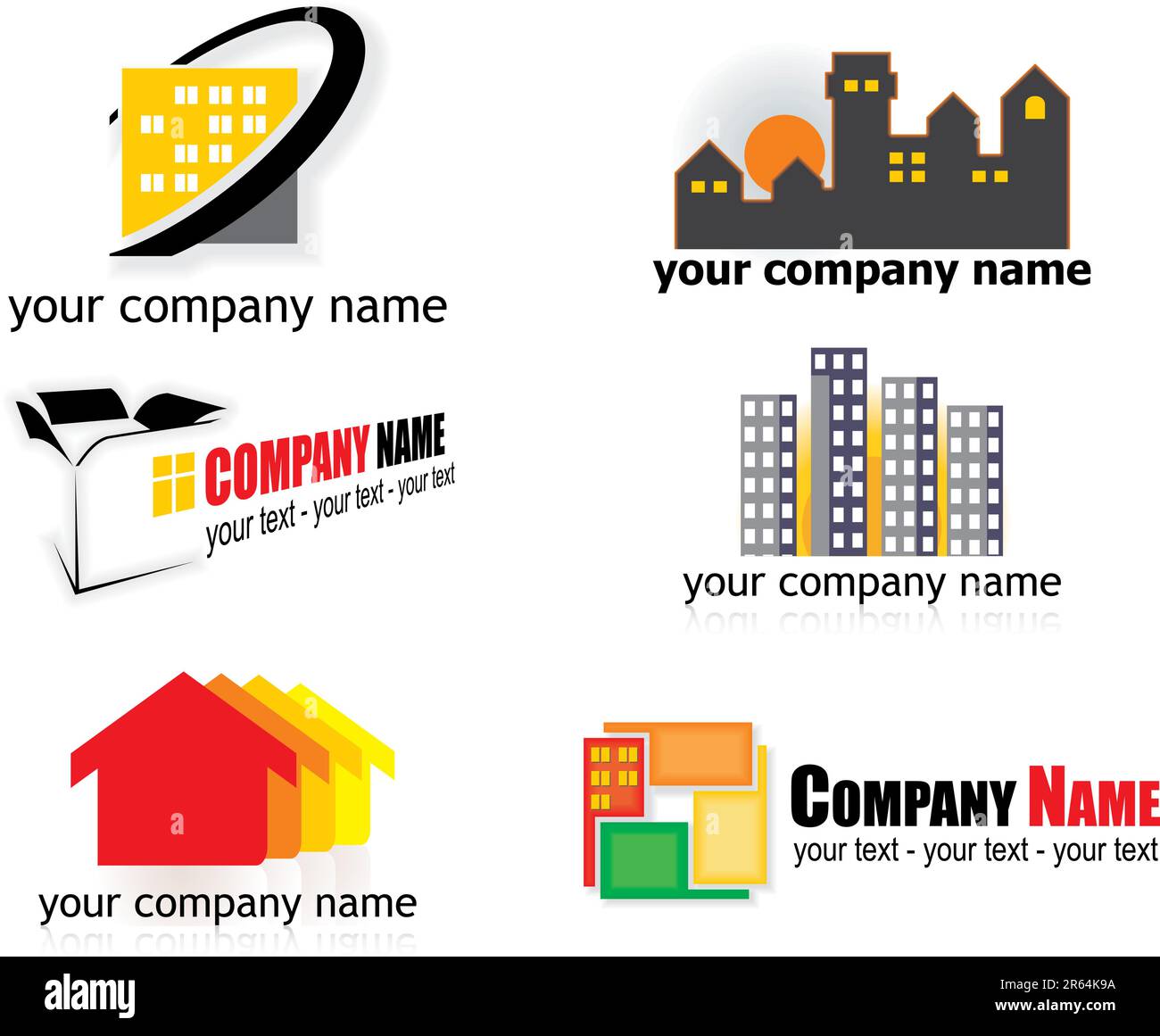 real estate logo elements - vector illustration Stock Vector