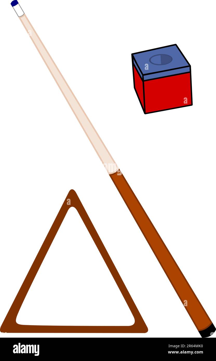 A Cue Stick with chalk and rack Stock Vector Image & Art Alamy