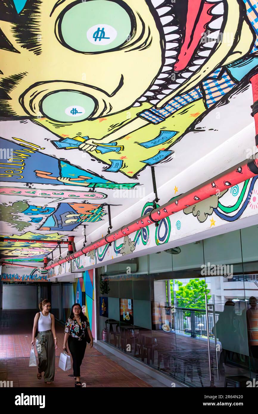 Graffiti along Dela Rosa Walkway, Makati City, Manila, Philippines