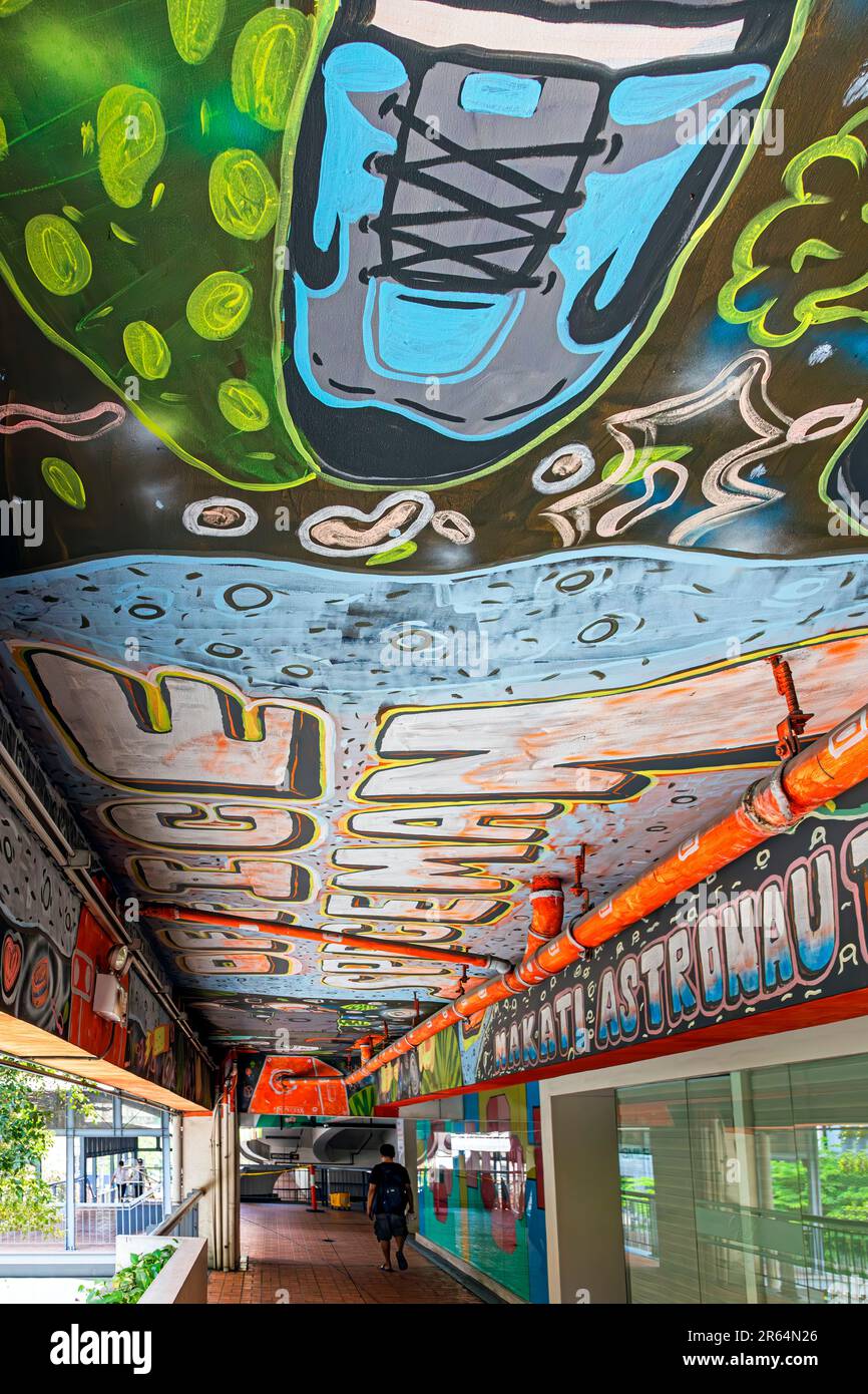 Graffiti along Dela Rosa Walkway, Makati City, Manila, Philippines