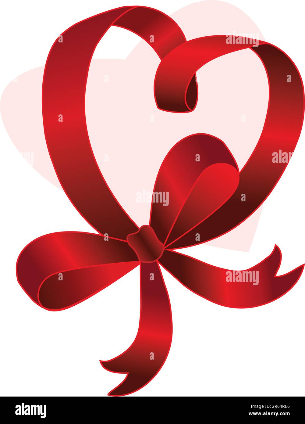 red ribbon isolated on white background Stock Vector Image & Art - Alamy