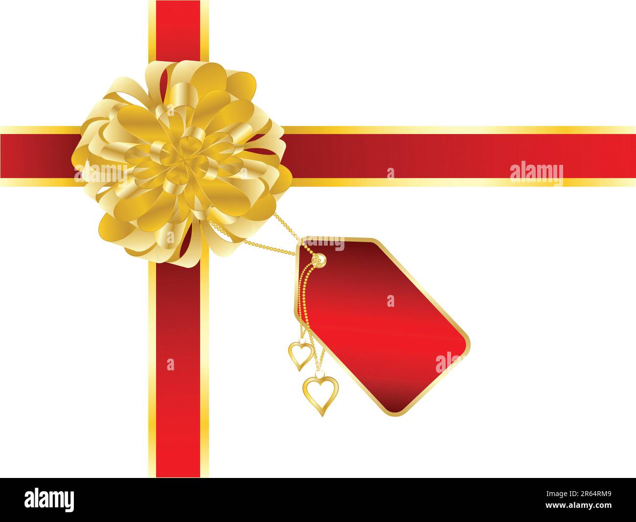 Valentines gift background with heart trinkets Stock Vector