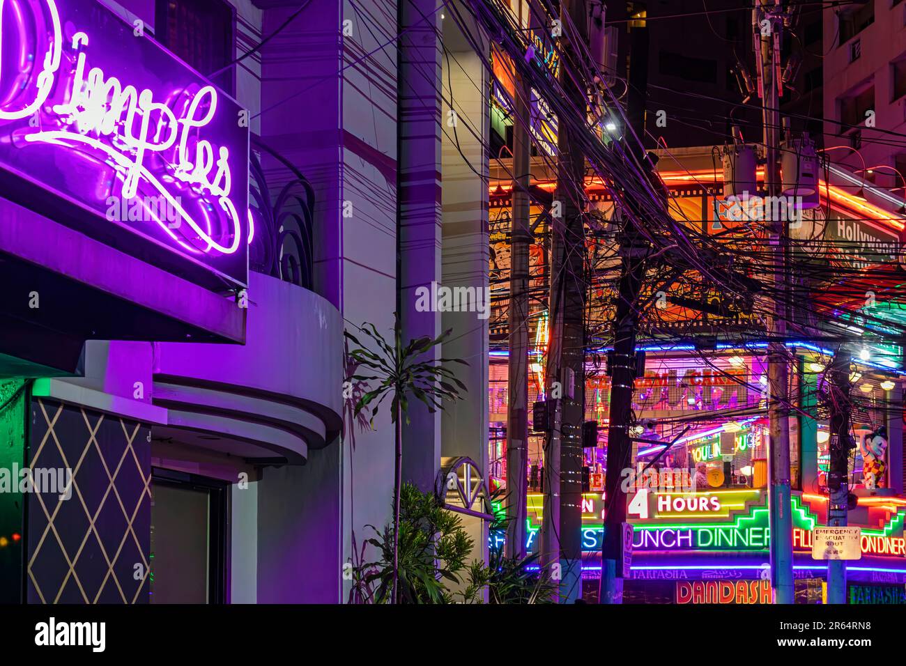 Filling Station, fifties American diner, P.Burgos street, Makati, Manila, Philippines Stock Photo