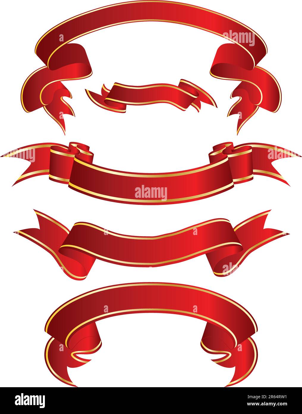 Set of different vector ribbons on white background Stock Vector Image ...