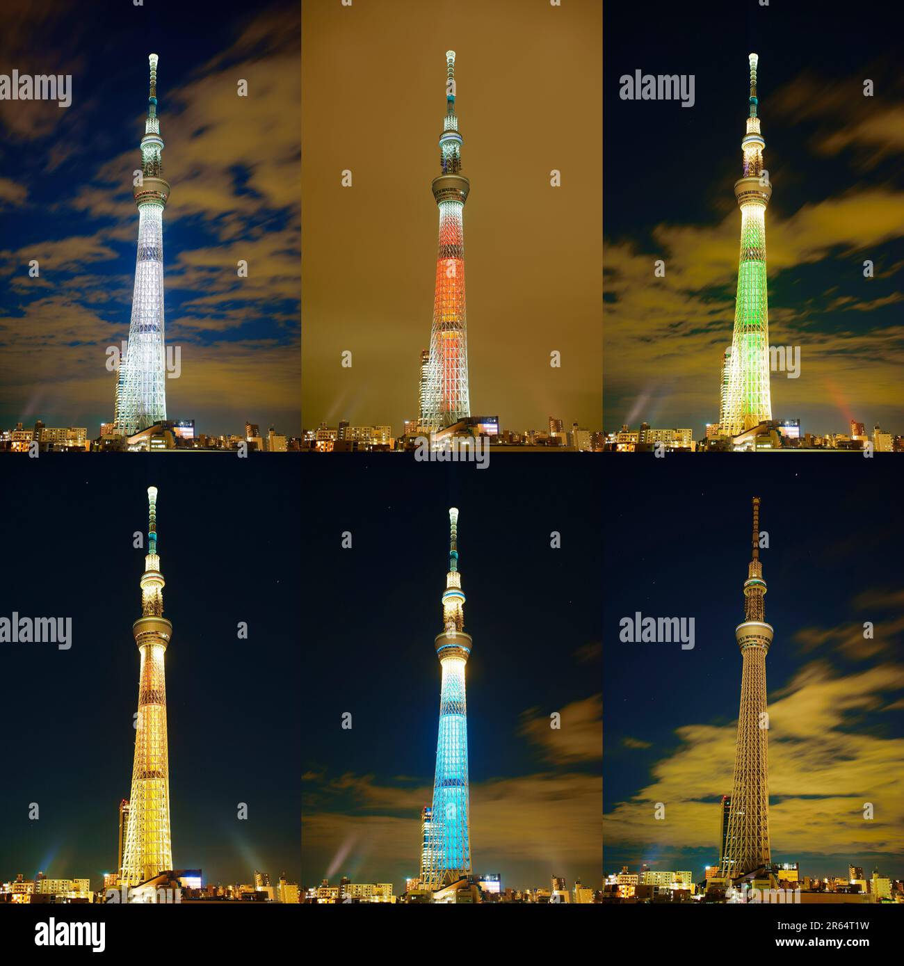 Tokyo skytree lit up night hi-res stock photography and images - Alamy