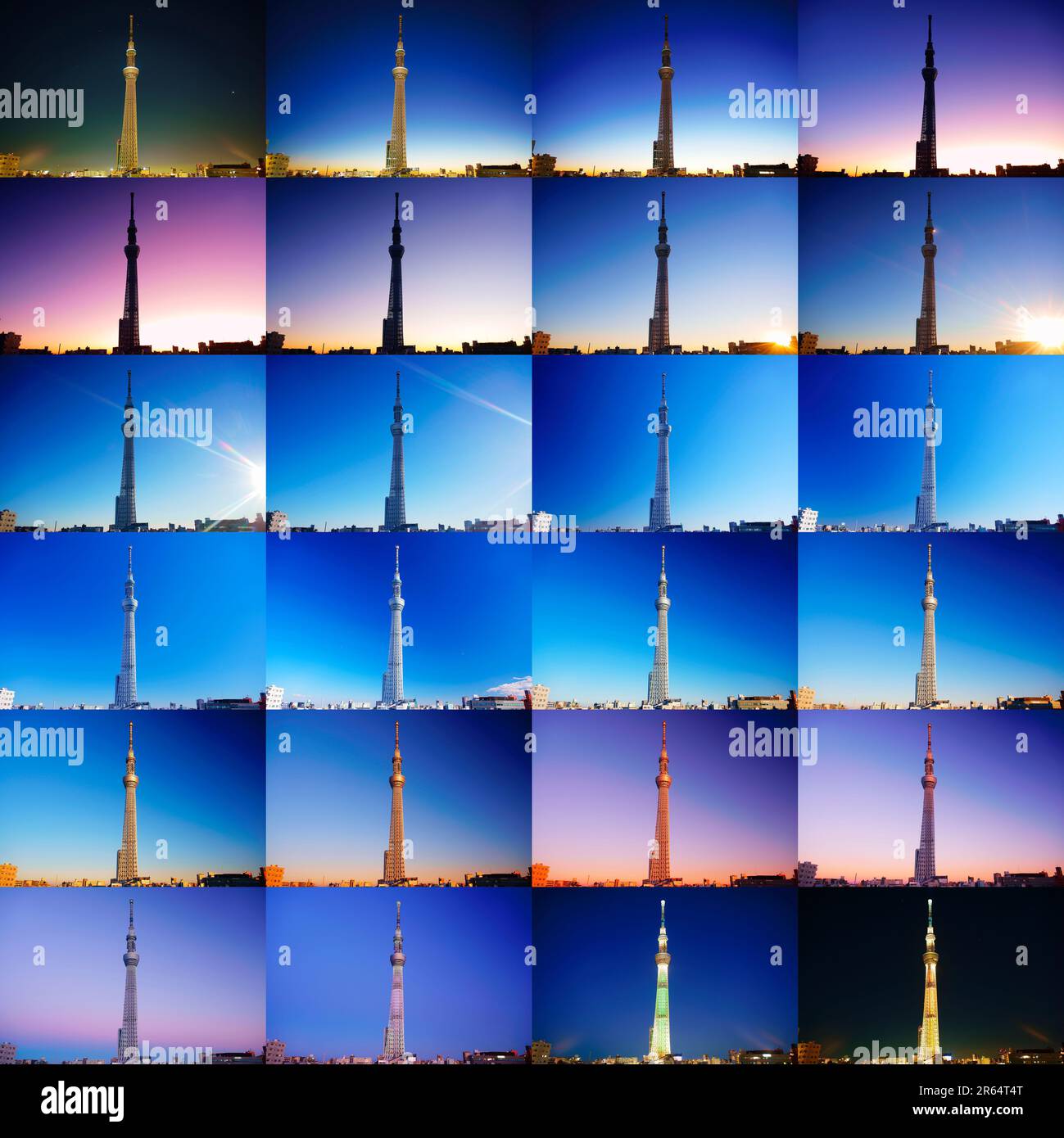 First day of Tokyo Sky Tree Stock Photo