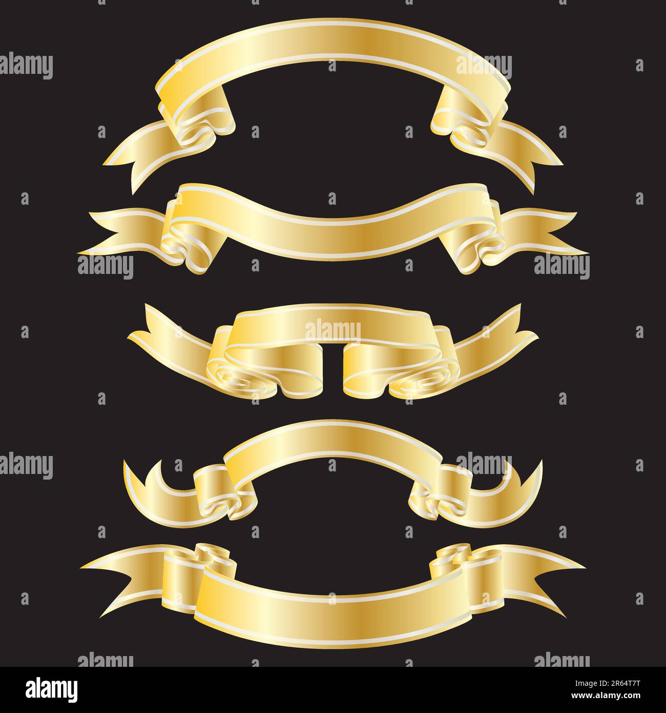 Stock Ribbon Shape Black shape ribbons hi-res stock photography and images - Alamy