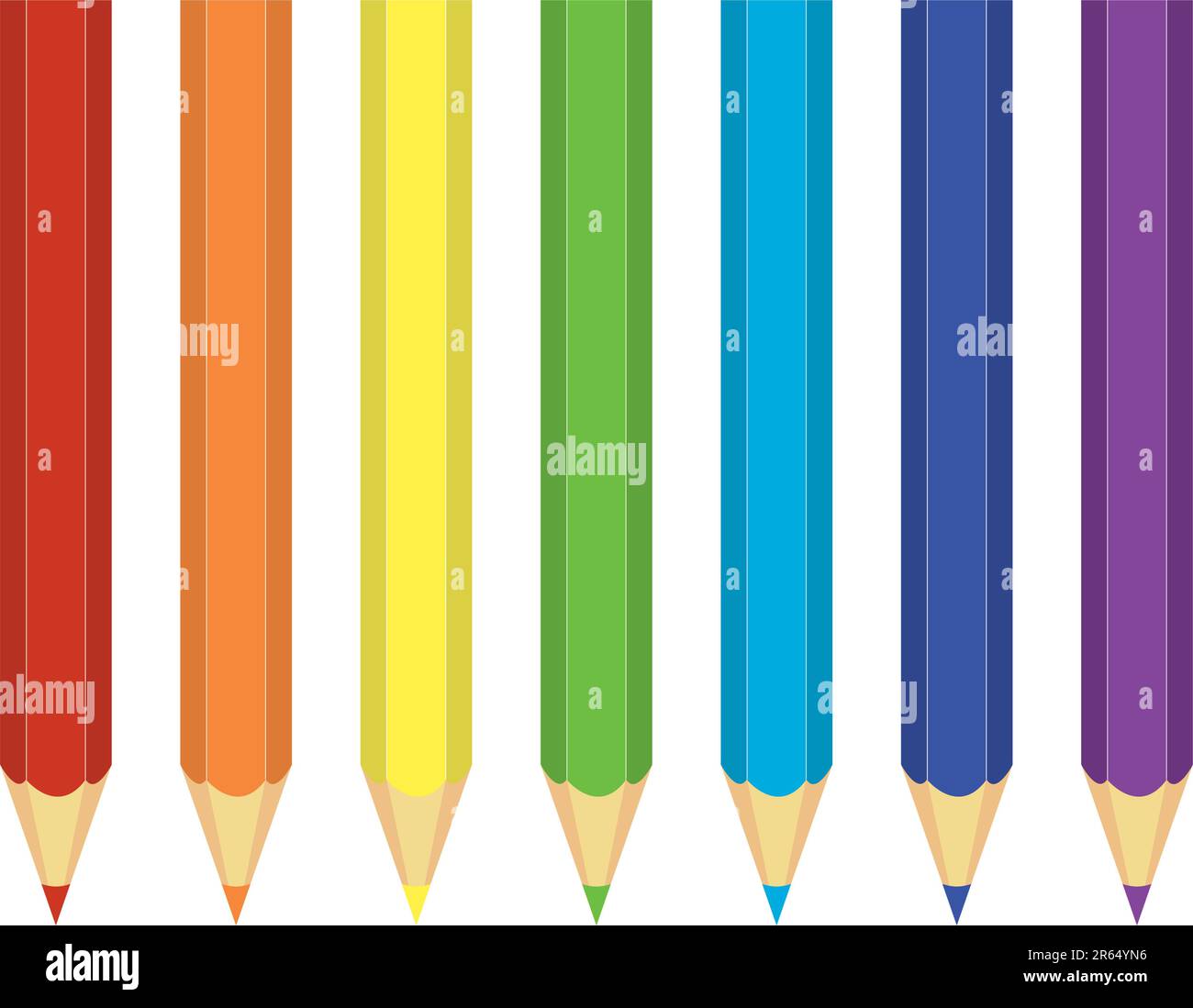 A Colourful Illustration of Pencil Crayons Stock Vector Image & Art Alamy