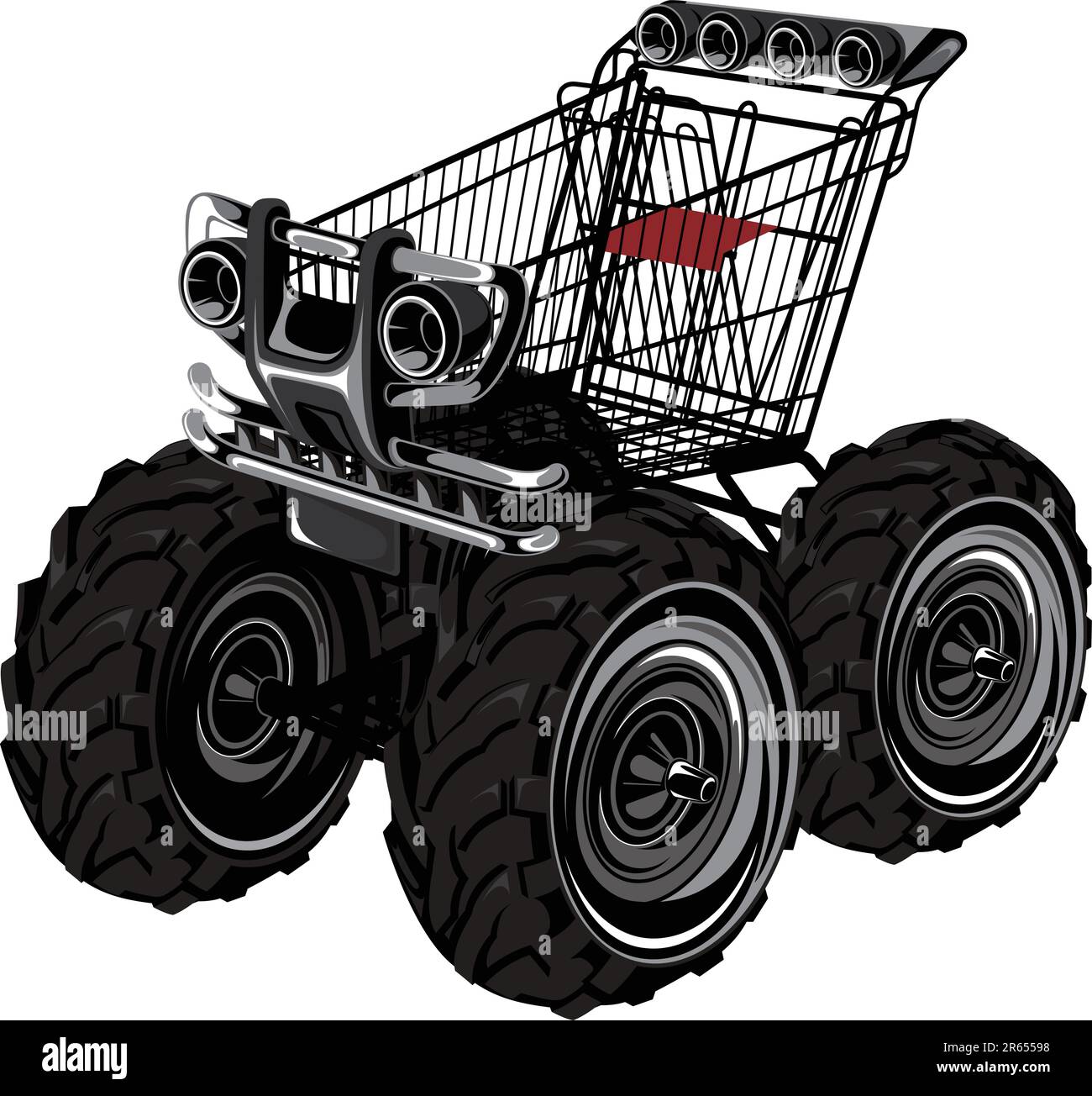 Illustration of Trolley Jeep. Stock Vector