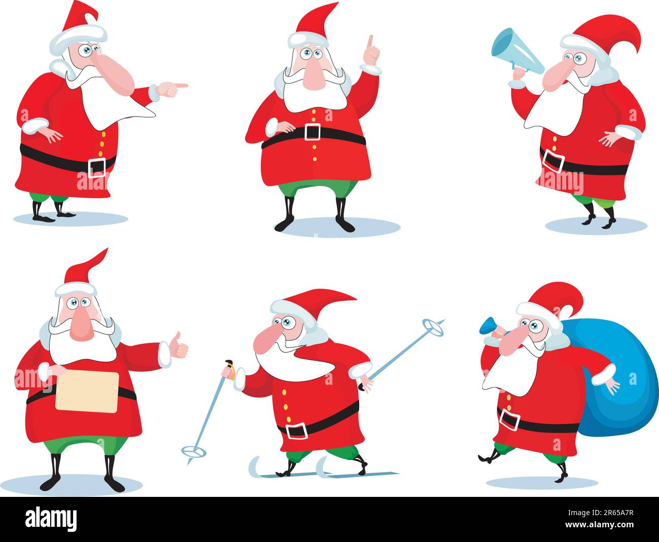 vector illustration of a santa claus set Stock Vector Image & Art - Alamy