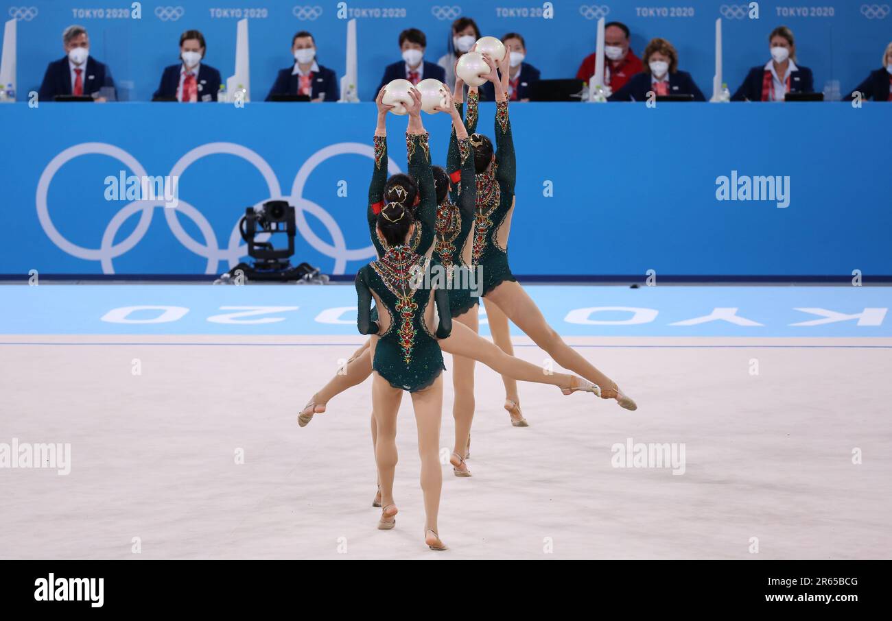 AUG 8, 2021 Tokyo, Japan Guo Qiqi, Hao Ting, Huang Zhangjiayang, Liu