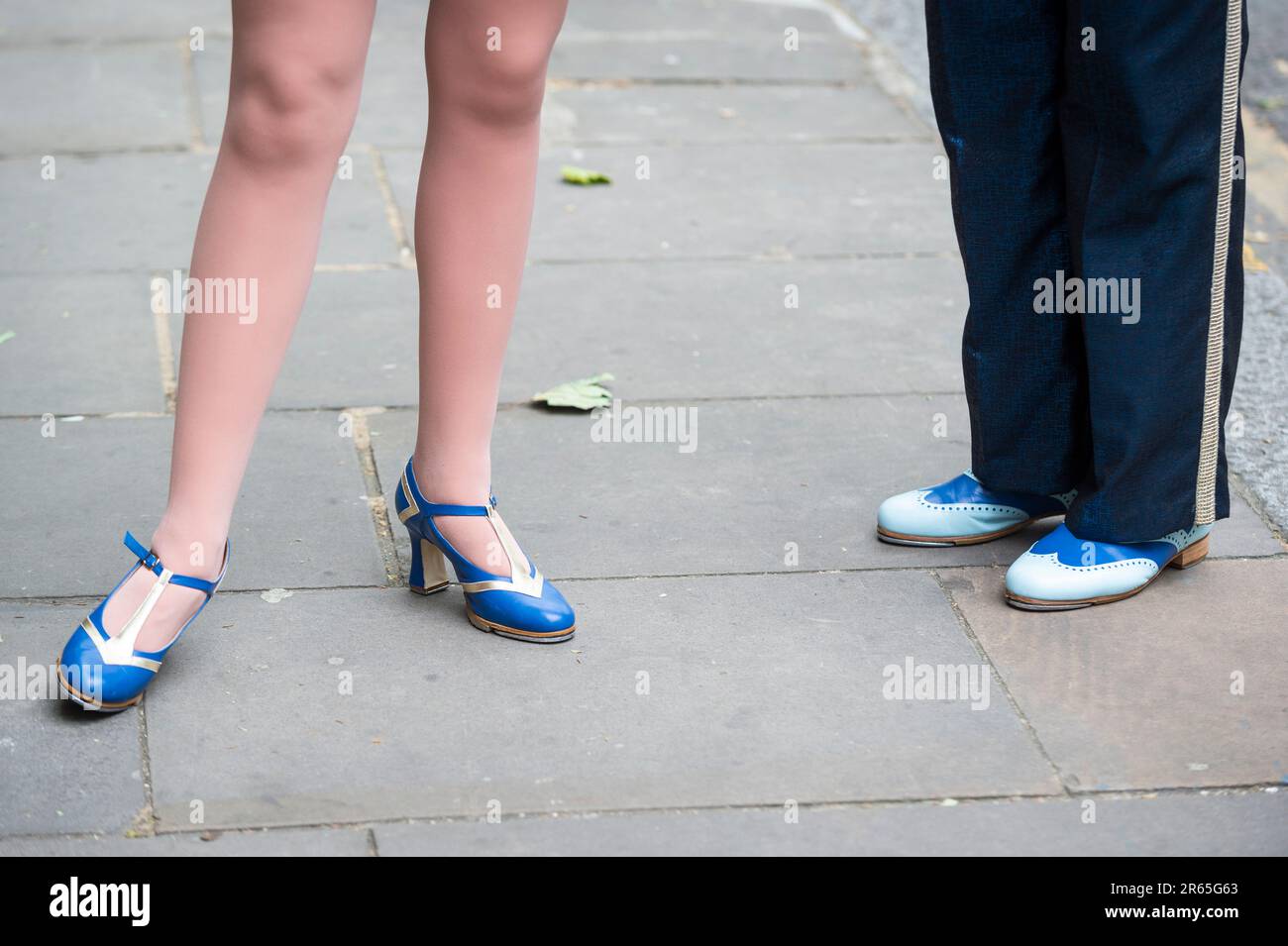 London, UK. 7 June 2023. Tap dancing shoes worn by the ensemble as the