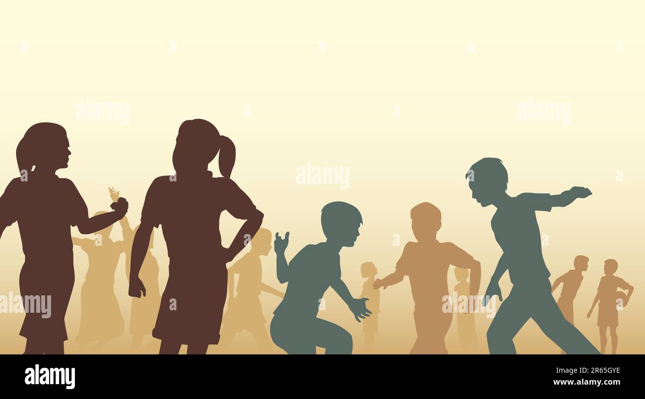 Children active copy space Stock Vector Images - Alamy
